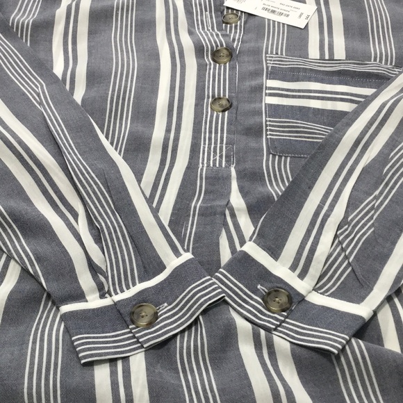A.N.A - Blue and White Striped Blouse - Picture 4 of 6